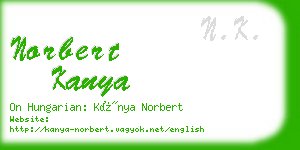 norbert kanya business card